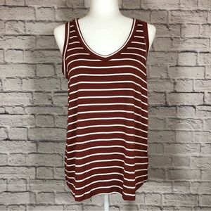 Old Navy Rust Luxe Sleeveless V-Neck Blouse